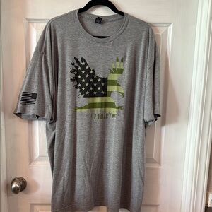 Gray Graphic T-Shirt with Eagle Design